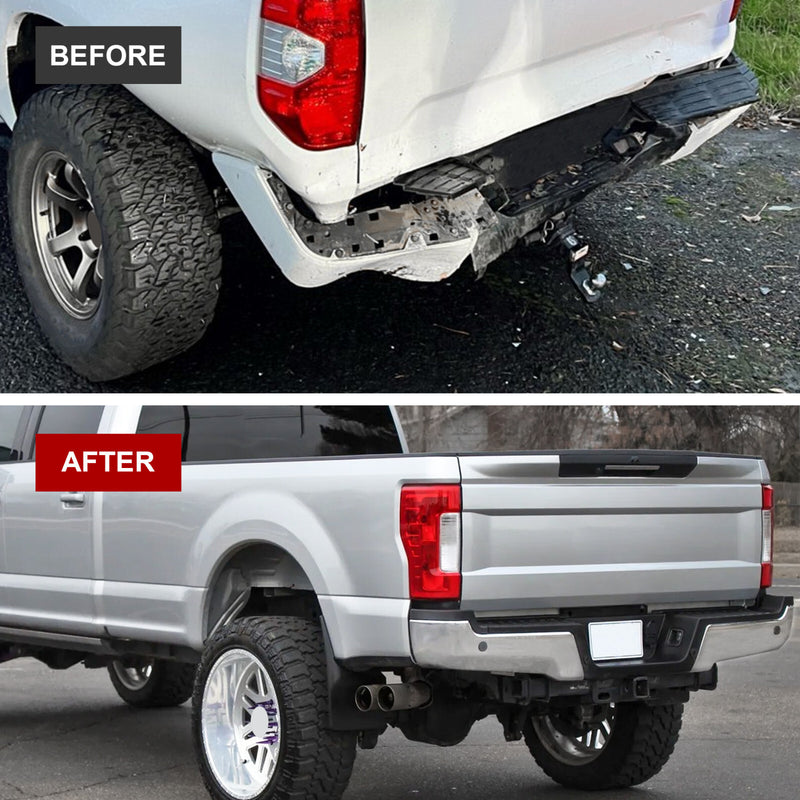 Chrome Rear Bumper Assembly with Park for Ford F-250 F-350 SuperDuty 2017-2022