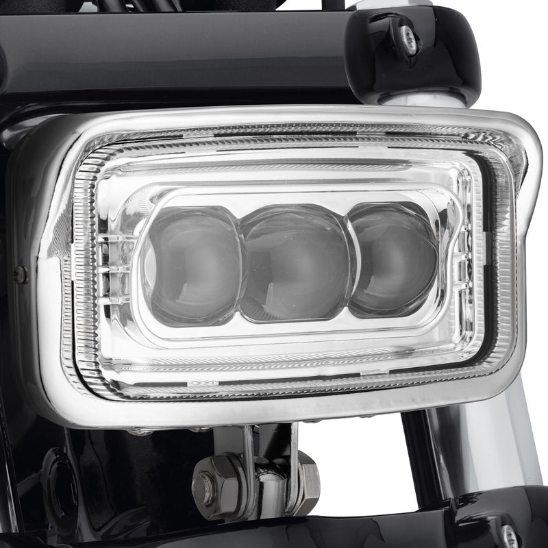 Front Headlight Rectangle LED Lamp Hi/Lo for Harley Honda Cafe Racer Custom