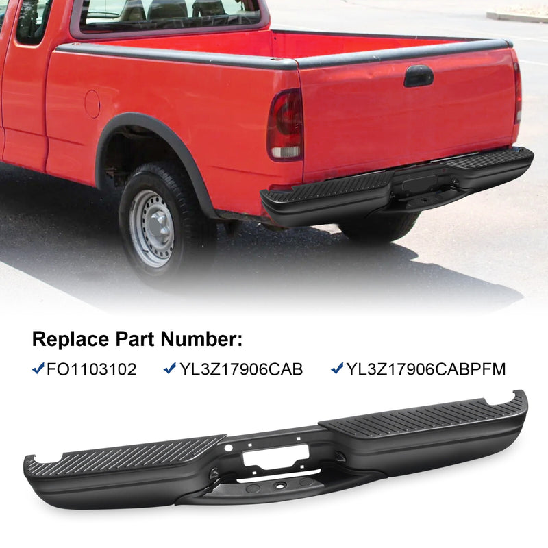 Black Rear Step Bumper Assembly for Ford F-150 97-04 F-250 97-99 Styleside