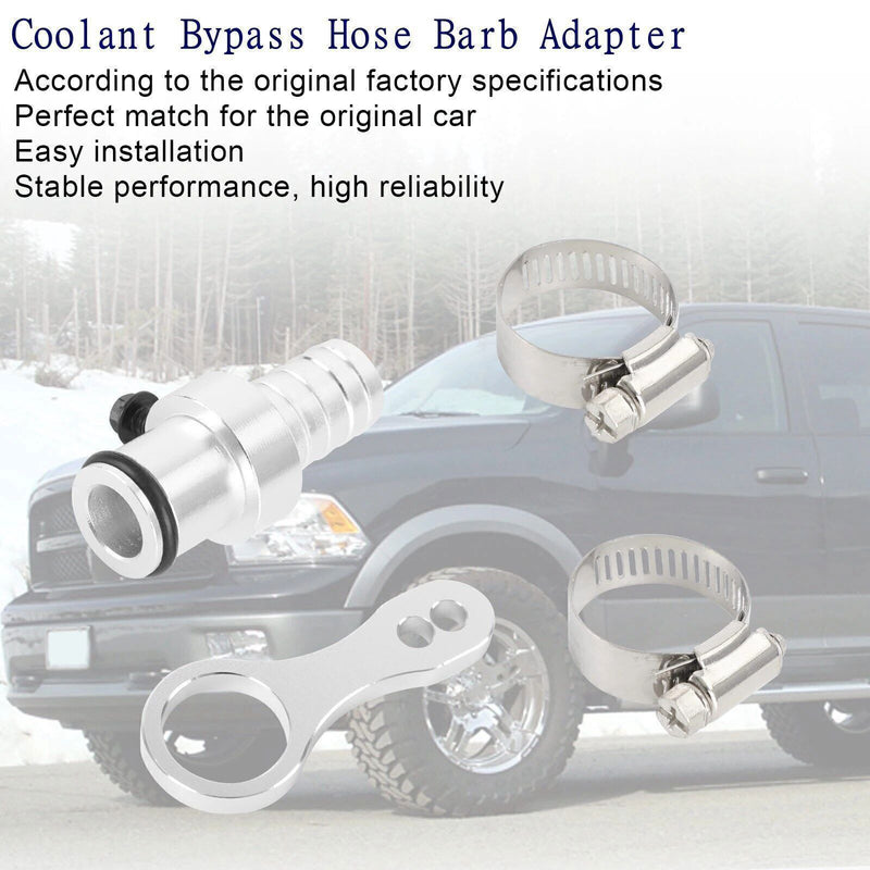 Coolant Bypass Hose Barb Adapter Set for Dodge Ram Cummins 6.7L Diesel 2009-2019