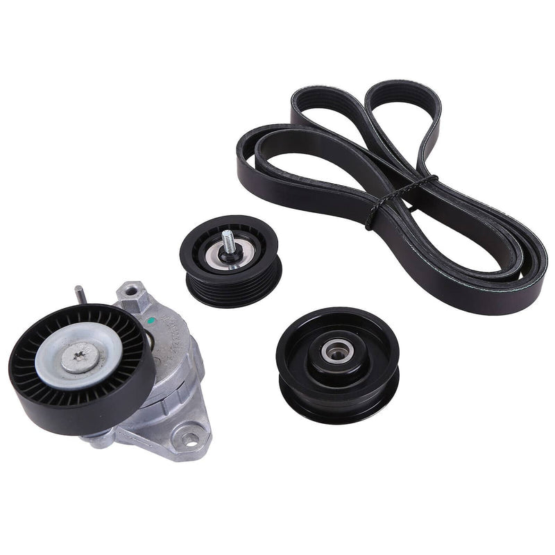 Engine Drive Belt Tensioner Idler Pulley Serpentine Belt Kit for Mercedes-Benz