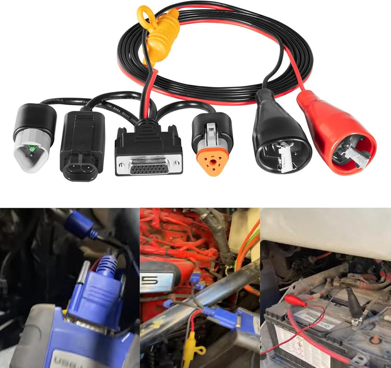 493033 3-Pin Deutsch 2-Pin Adapter for Nexiq USB Link 2&3 for Cummins J1939