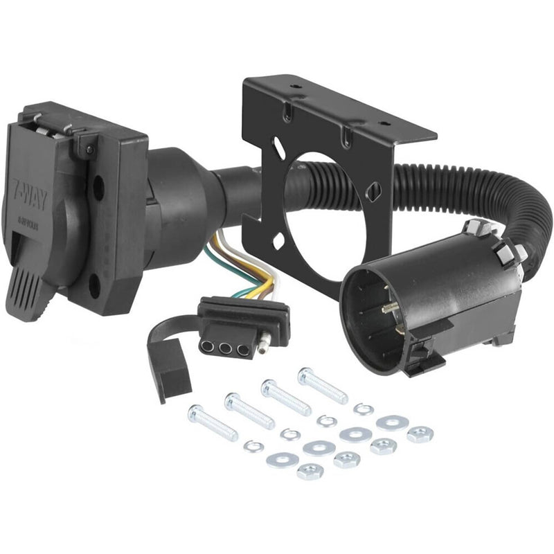 7 Way Trailer Wiring Harness 4 Way Flat Plug Kits for Chevy Silverado 1500 2500