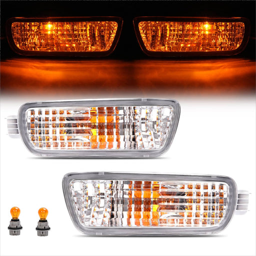 DURAFORCE Pair Bumper Turn Signal Lights for Toyota Tacoma 2001-2004 Driver Passenger Side