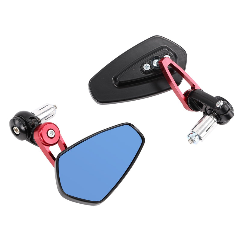 Universal 7/8" Handle Bar End Side Mirrors for Motorcycle Honda Yamaha Kawasaki