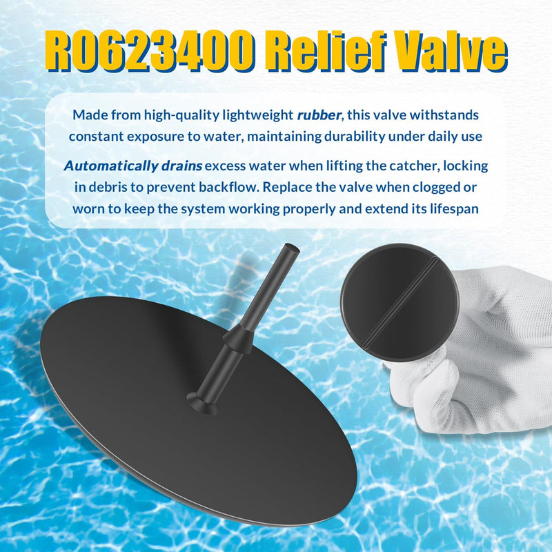 R0623300 O-Ring Seal & R0623400 Relief Valve for Zodiac CLC500 Leaf Catcher