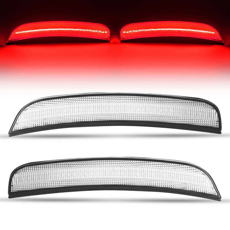 Clear LED Rear Red Side Marker Lights Lamps for Chrysler 300 300C 300S 2015-2023