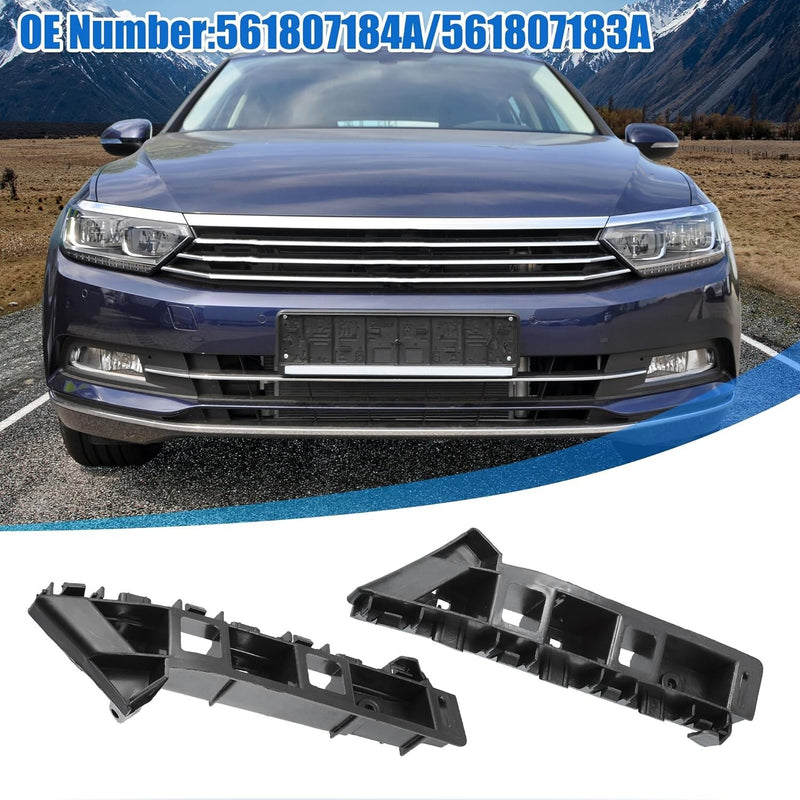 2X Front Left and Right Bumper Support Bracket for 2012-2015 Volkswagen Passat