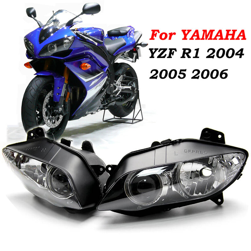 Front Headlight w/ Upper Fairing Stay Bracket for Yamaha YZF R1 04-06