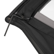 DURAFORCE Soft Top Kit Front Upper Half Doors Tinted Windows for Jeep Wrangler YJ 87-95