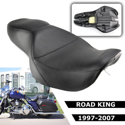 DURAFORCE Driver Passenger Two Up Seat for Harley Road King FLHR Custom EFI 1997-2007