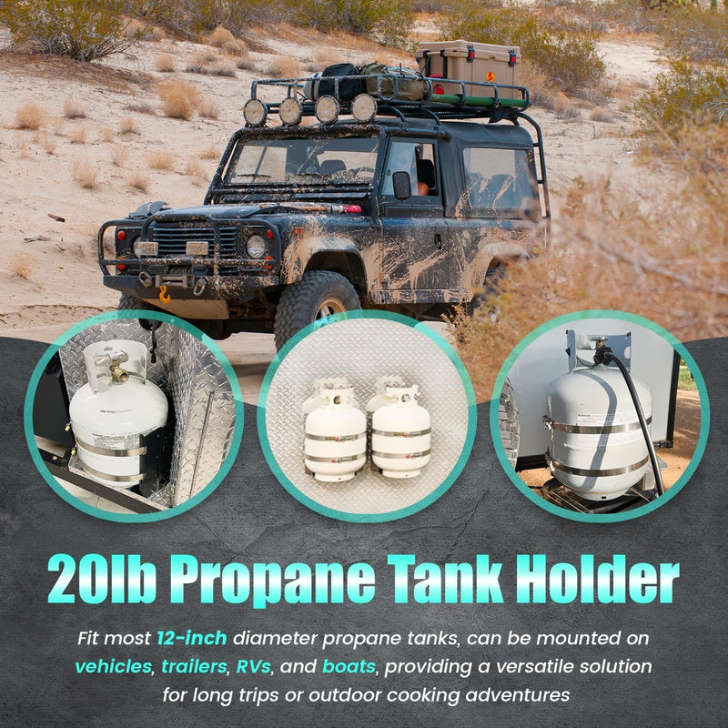 20lb Propane Tank Mounting Bracket Replace BKT-2290 for Vehicle RV Trailer Boat