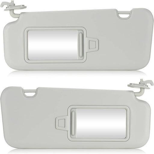DURAFORCE Driver Passenger Gray Sun Visor Mirror for Hyundai Elantra 2017-2019