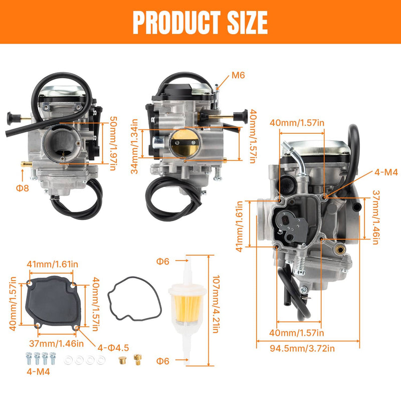 Carburetor Carb for Yamaha Big Bear 350 YFM350FW 4X4 1999 OUMURS