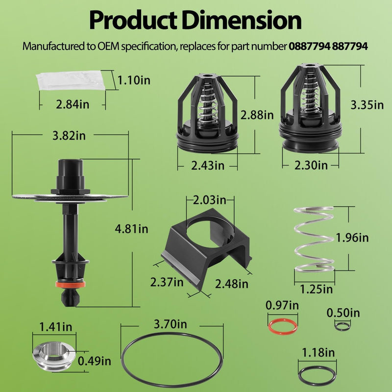 0887794 009M2 Reduced Pressure Zone Total Repair Kit for Watts 1-1/4" 1-1/2