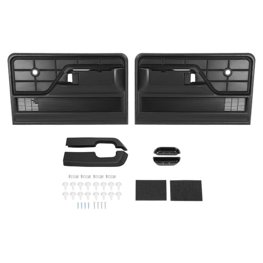 DURAFORCE Inner Door Panel Kit Black for Ford F-Series Bronco Truck 1973-1979 Pair