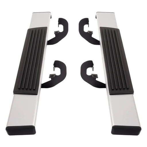 DURAFORCE Side Step Running Boards Silver Black for 19-25 Silverado Sierra Regular Cab