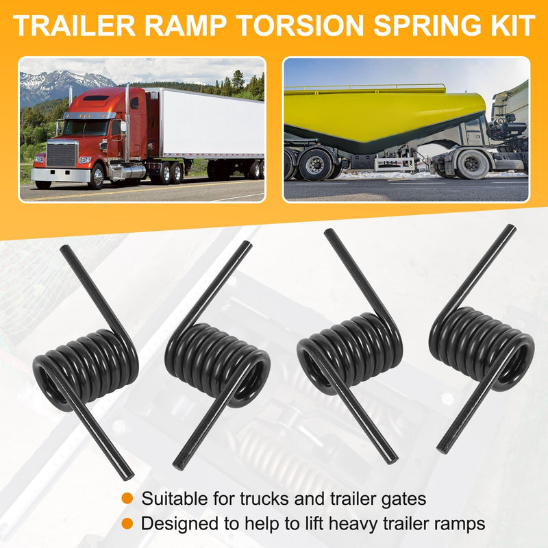 RS16933RH RS16933LH Heavy Duty Trailer Ramp Springs 7 Coils 2 Pairs