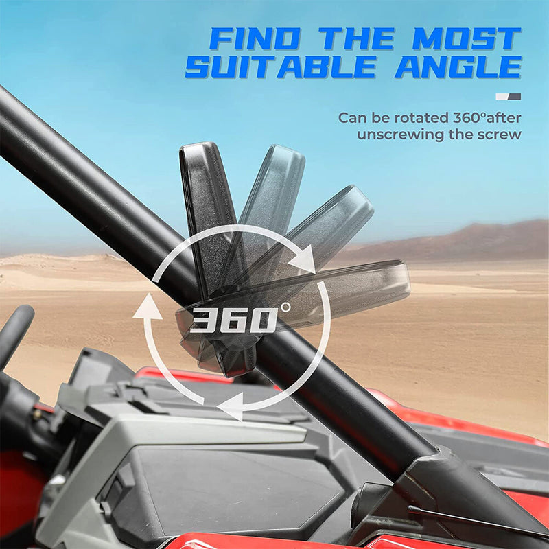 1.75"-2" Roll Bar Side Mirrors for Polaris Ranger RZR S XP Crew 570 800 900 1000