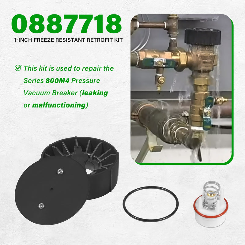 Replace for Watts 0887718 1-Inch Retro Kit Convert 800M4-QT to 800M4-FR
