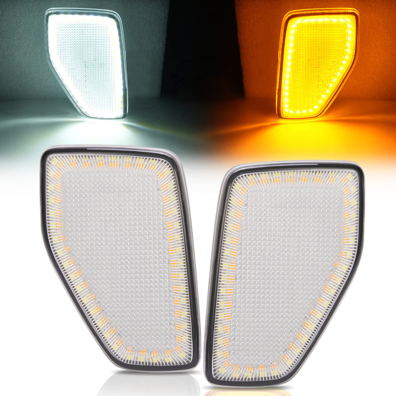 Switchback LED Side Marker Signal Lights Clear Lens for HUMMER H3 2005-2010 Pair