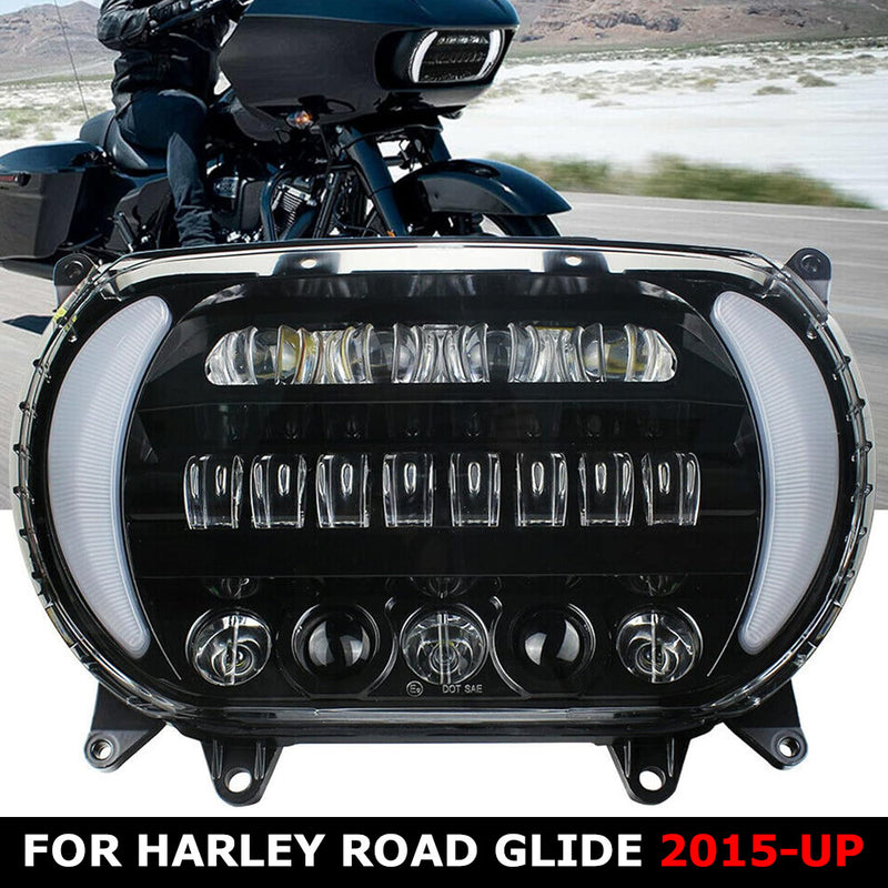 LED Headlight Running Turn Signal DRL Kit for Harley Road Glide 2015-2024