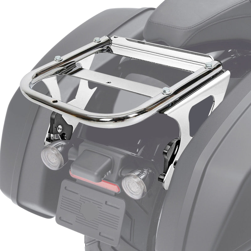 Chrome Luggage Rack Docking Hardware Kit for Harley Touring FLTR FLHR 1997-2008