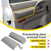 DURAFORCE Gray Door Panel Arm Rest Repair Caps Covers ABS for Astro Safari 1996-2005 Pair