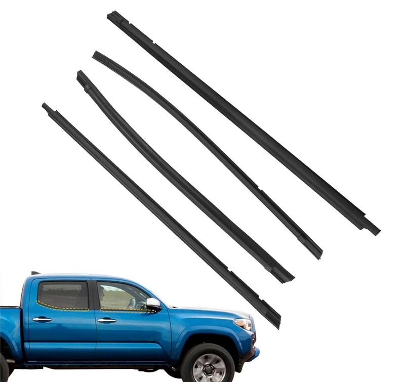 4Pcs Window Weatherstrip Trim Seal Belt for Toyota Tacoma 2005-2015