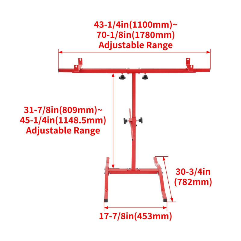 DURAFORCE Adjustable T-Bar Spray Painting Stand for Bumpers Fenders Auto Body Repair Tool