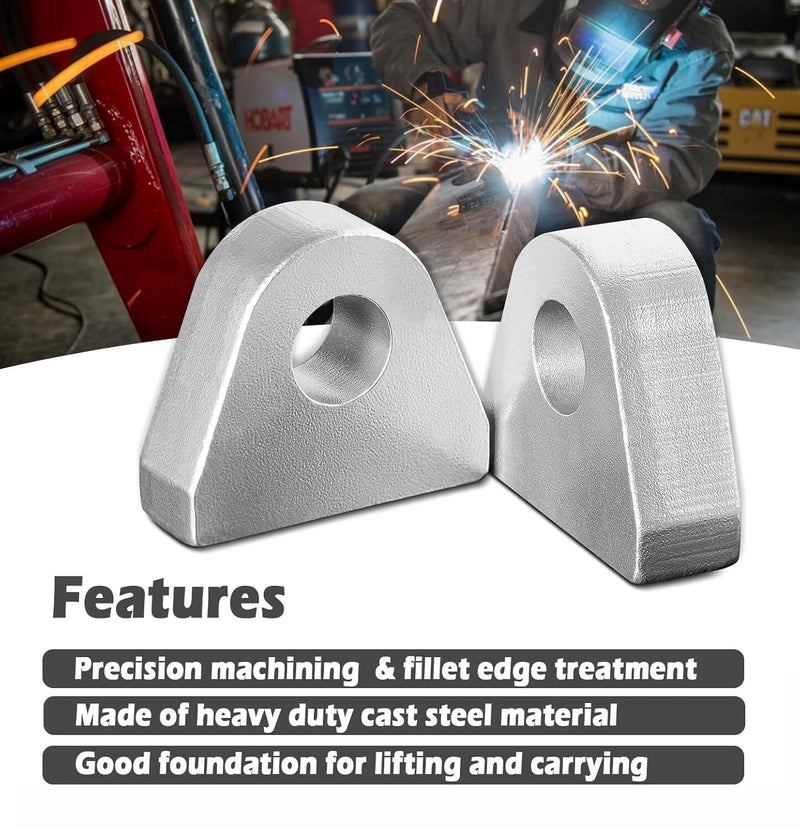 Weld On Shackle Clevis Mount 2pcs for Car Truck Tractor 7/8 Thick Steel