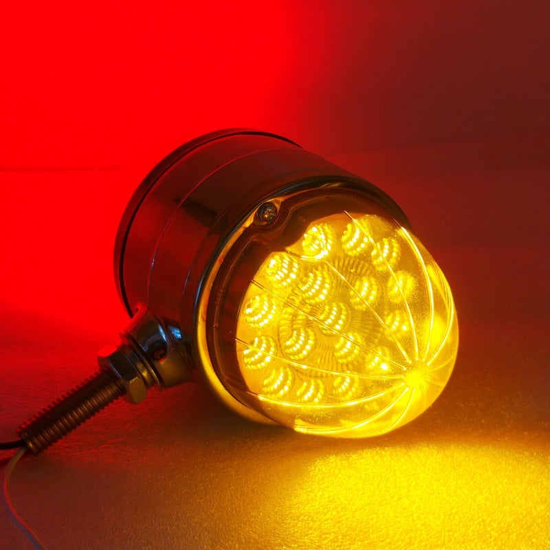 Amber/Red Light Lens 17 LED Watermelon Light for Kenworth T680 T700 2X