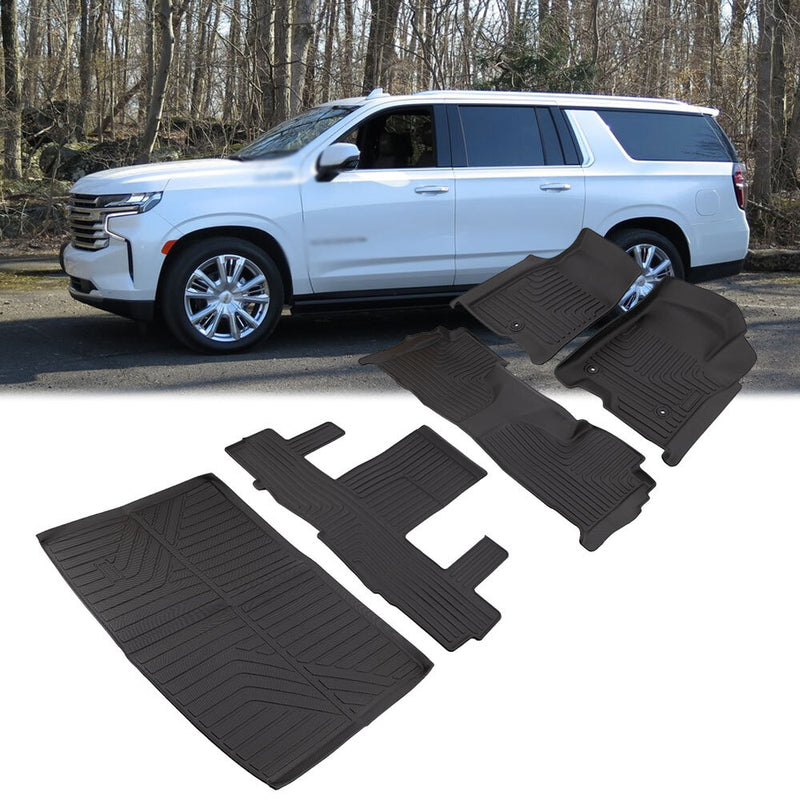 2nd Row Bucket Floor Mats Liner for Chevrolet Suburban GMC Yukon XL 2021-2025