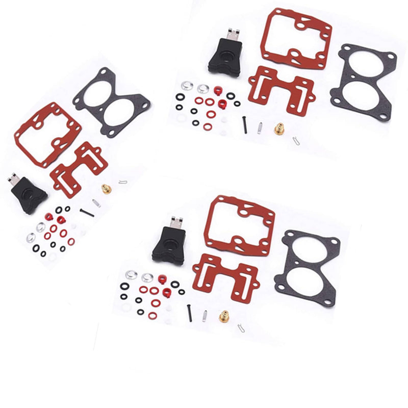 DURAFORCE 439076 398526 Carburetor Repair Kit Assembly for OMC BRP Johnson Evinrude 3 Pcs