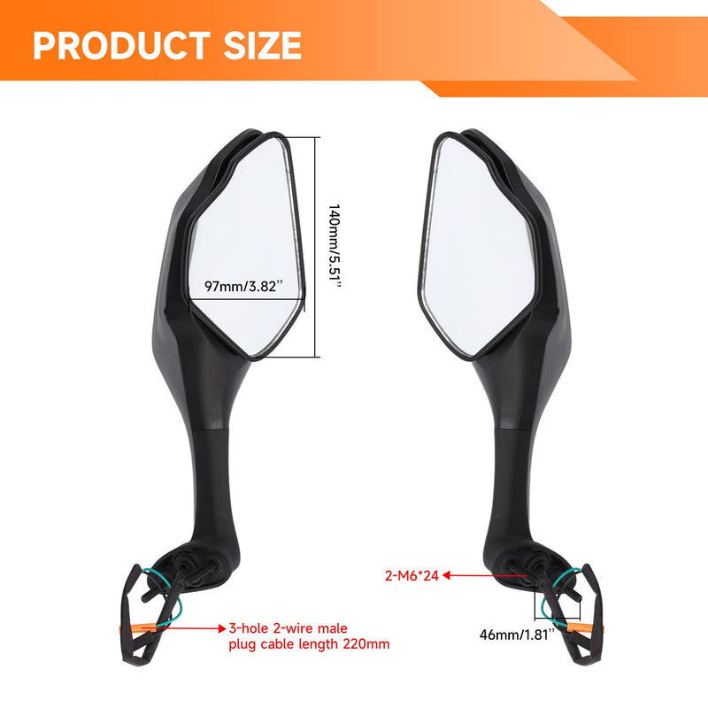 Rearview Wing Mirrors LED Turn Signal for Honda CBR1000RR 2017-2025