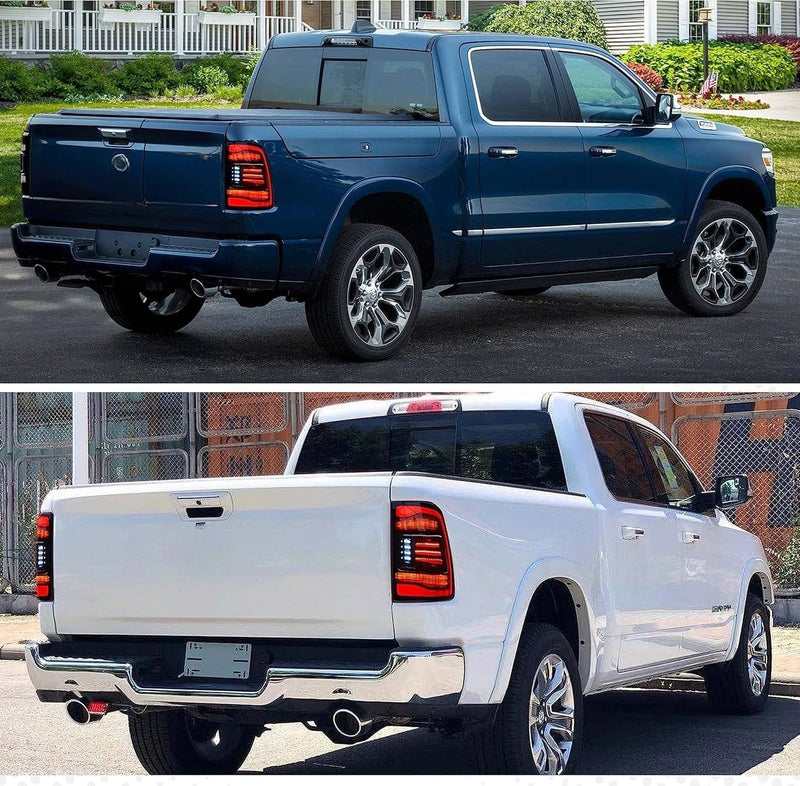 LED Tail Light Pair Clear Lens for Dodge Ram 1500 2500 3500 2009-2018 Rear