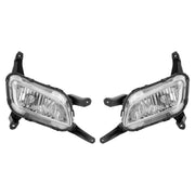 DURAFORCE Halogen Fog Lights with Bezel Chrome Trim for Kia Optima 2014 2015 RH LH Pair