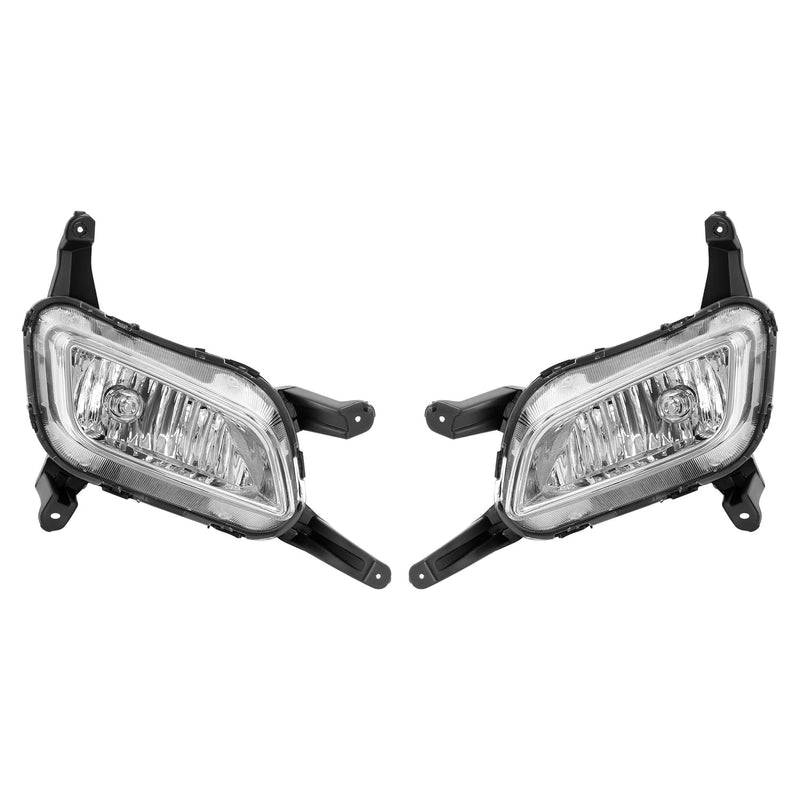 DURAFORCE Halogen Fog Lights with Bezel Chrome Trim for Kia Optima 2014 2015 RH LH Pair