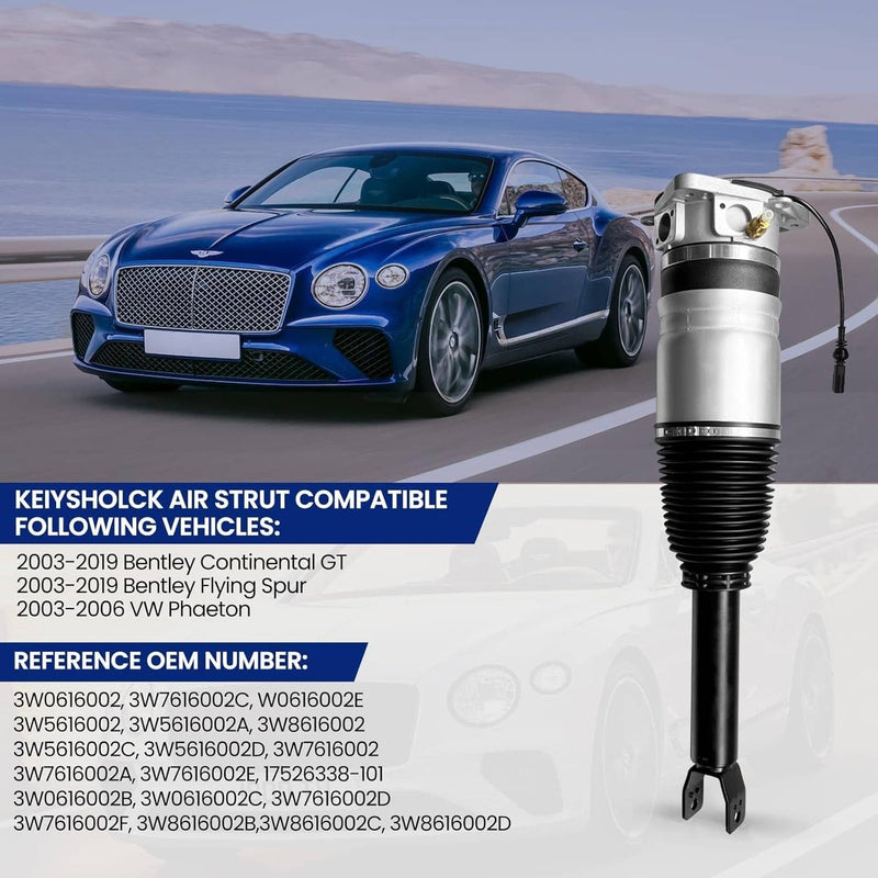 Pair Rear Air Suspension Shock Struts for Bentley Continental Flying Spur