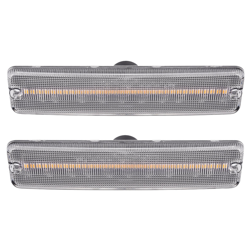 Front Fender LED Side Marker Lights Bumper Lamps for Jeep Wrangler YJ 1987-1995
