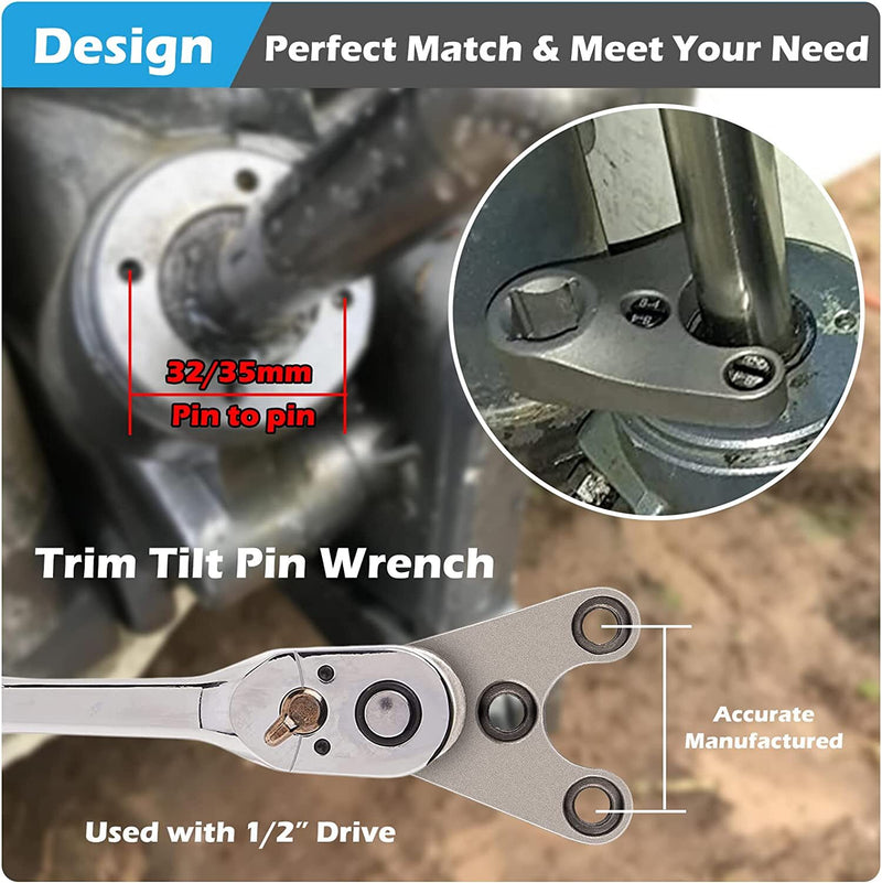 115225FS Seal Kit for Yamaha Trim/Tilt Pin Wrench MT0006 MT0009 Set Of 3