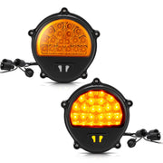DURAFORCE 12422957 LED Front Amber Turn Signal Parking Lights for Humvee M35 M998 2PCS
