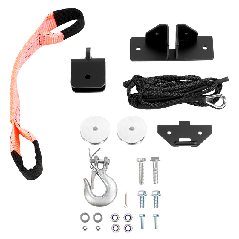 Steel Snow Plow Pulley Fairlead Kit for ATV UTV Winches Wide-Spool Bolt Patterns