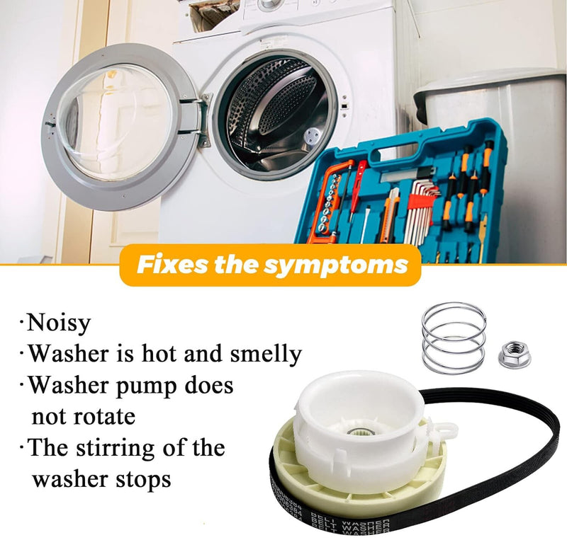 Washer Pulley Clutch Kit Drive Belt for Whirlpool Kenmore Maytag