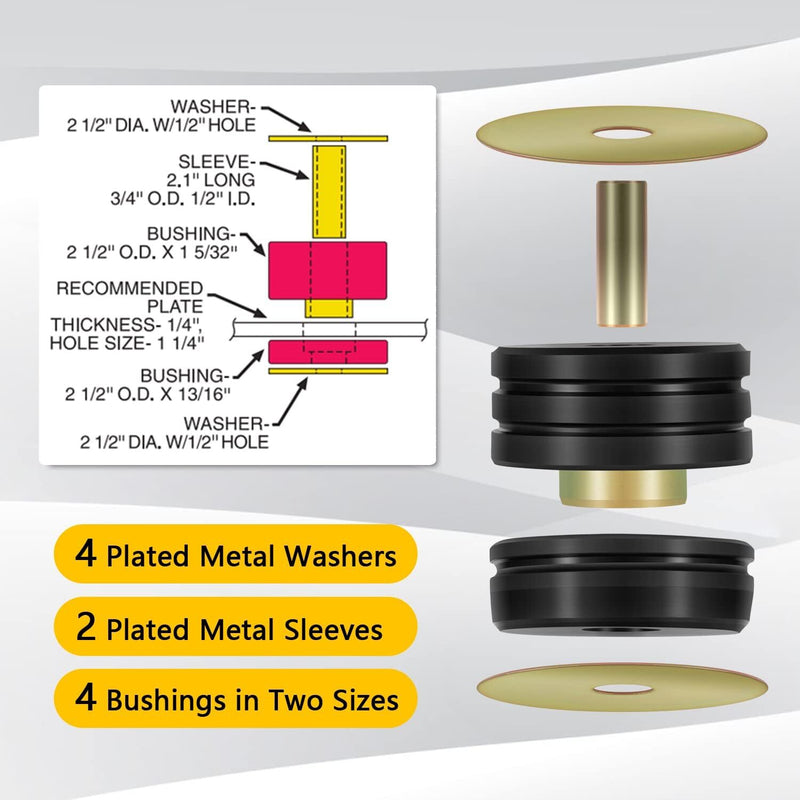 9.4102G Body Mounting Bushing Kit Universal Mount With Washers