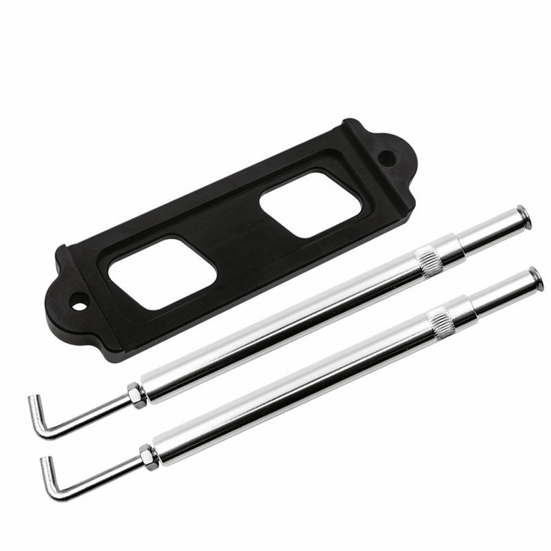 Black Battery Tie Down Kit Hold Down Rod With Tray Hooks for Honda Civic Integra