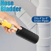DURAFORCE Large Drain Cleaning Bladder Fits 4" To 6" Pipes Rubber Unclogger