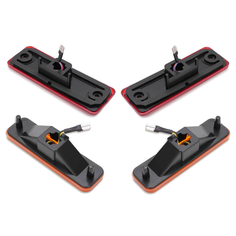 DURAFORCE Amber/Red LED Side Marker Parking Lights Set for El Camino & Caballero 78-87