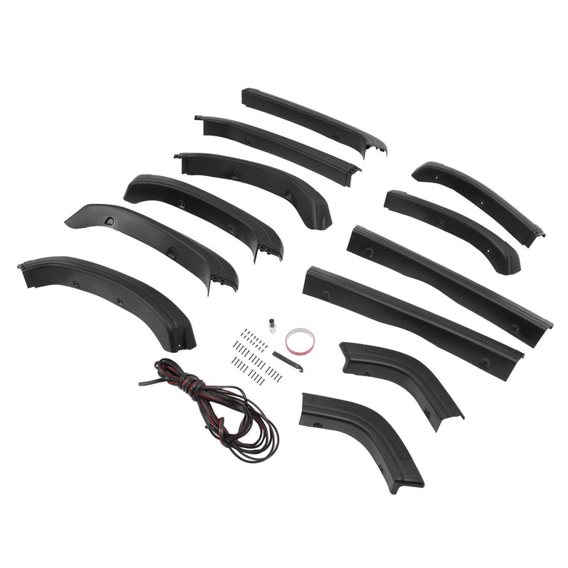 DURAFORCE Fender Flare Kit Plastic Textured for GMC Sierra 1500 2014-2015