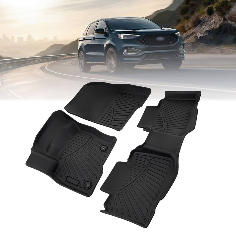 All Weather Cargo TPE Liner Floor Mats for Ford Edge 2015-2024 Front Rear Set